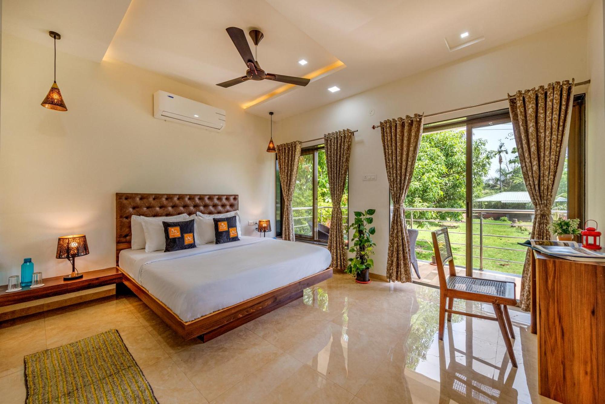 Saffronstays Lakeview Nivara - Farm Stay Villa With Private Pool Near 浦那 外观 照片