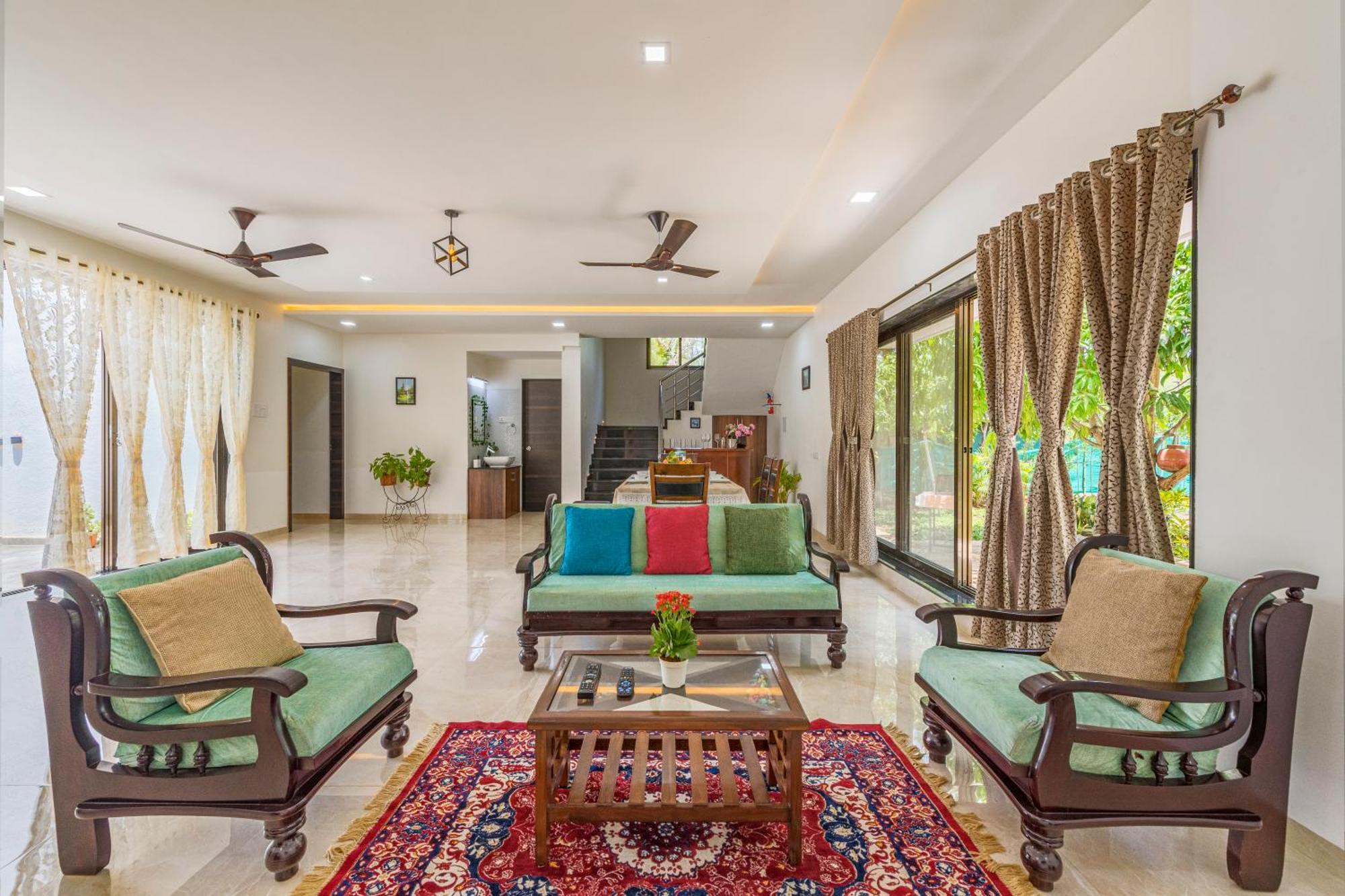 Saffronstays Lakeview Nivara - Farm Stay Villa With Private Pool Near 浦那 外观 照片